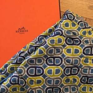 Hermes Scarf Blue & Green NWT